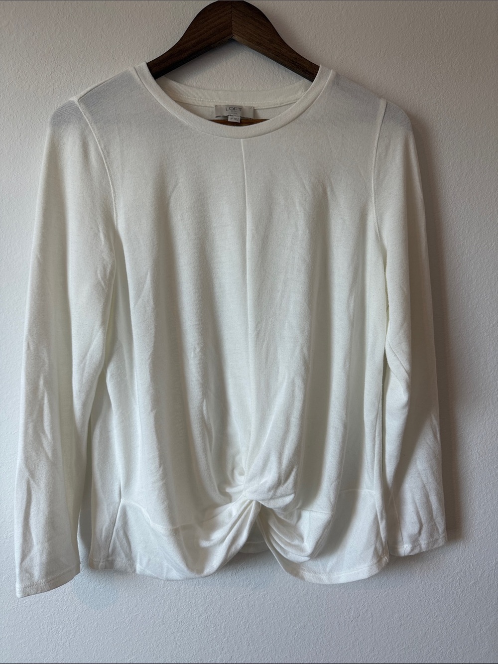 Petite twist front top